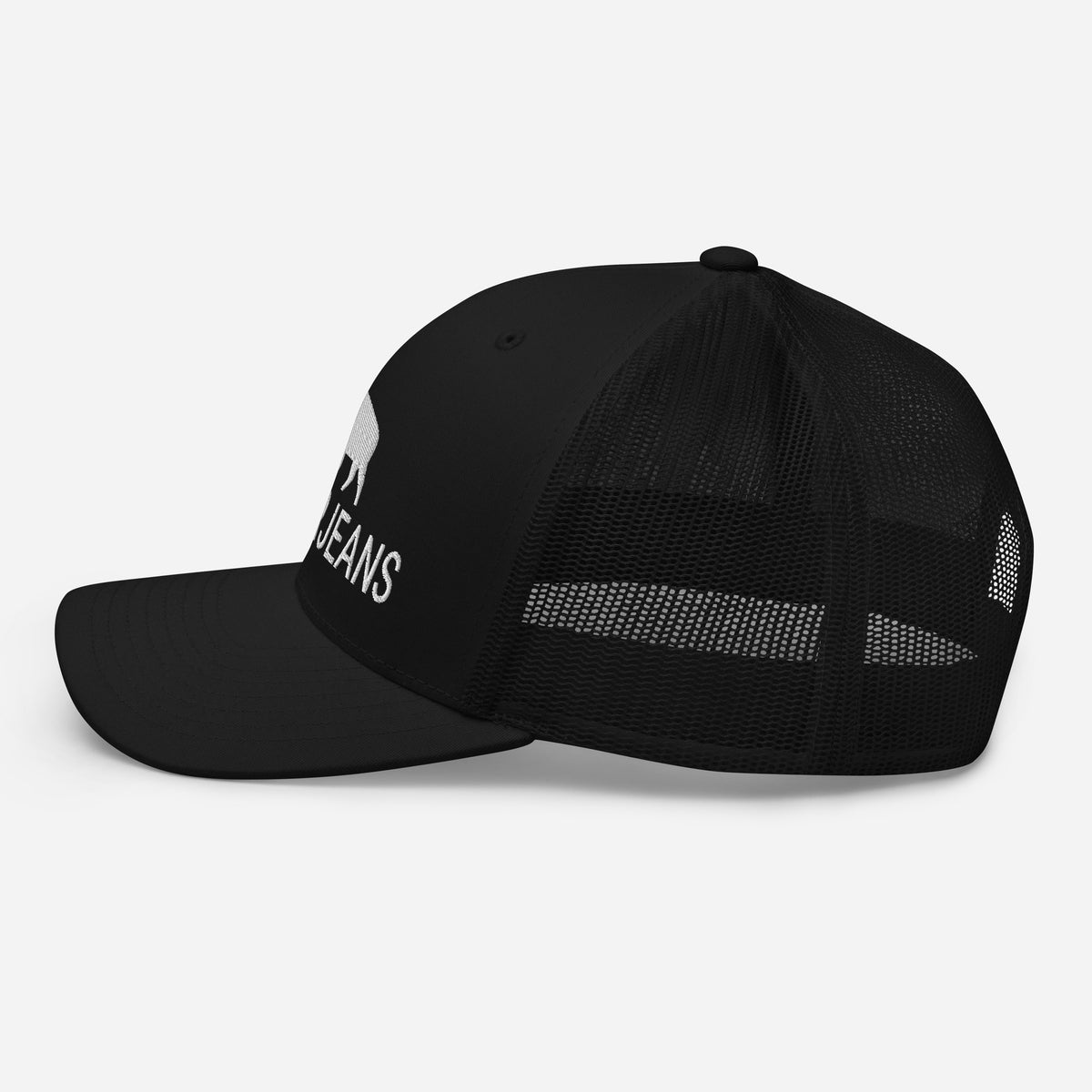 帽子 MAZZ trucker cap, black/denim patchwork USA Flag Truck Baseball Cap for Men Women Vintage Denim Hats